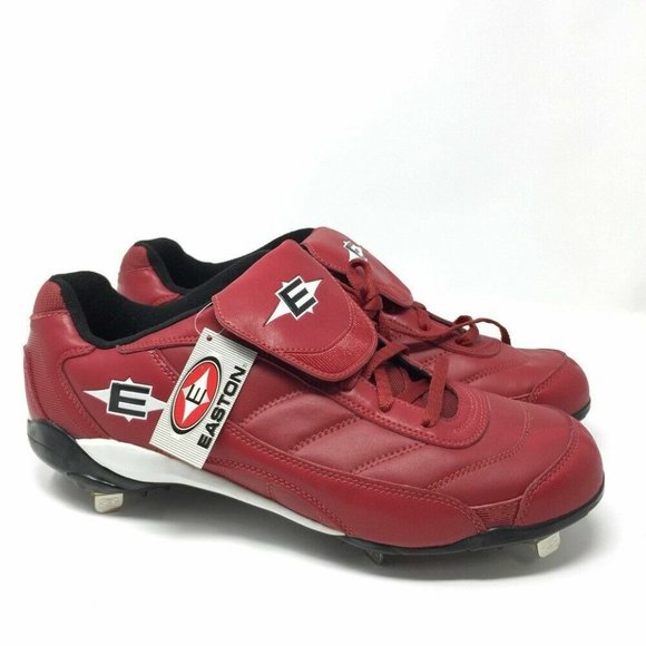 Easton Mens Baseball Metal Low Cleats US 15 EUR‎ 50.5 M33201 Spikes Red NEW - Picture 1 of 10